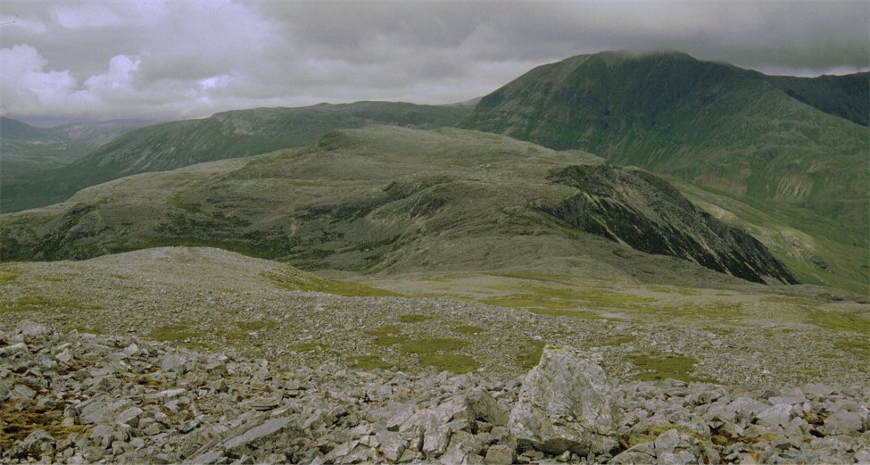 Breabag seen from Creag Liath, Conival behind