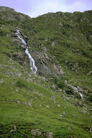 The long cascade down the valley sides