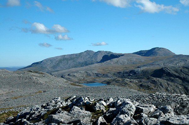 Ben More and Conival  from summit of Beinn Uidhe
