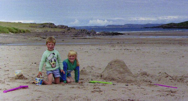 Sandcastles on the beach