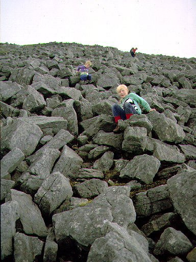 Descending the north east ridge