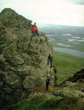 Climbing the final buttress