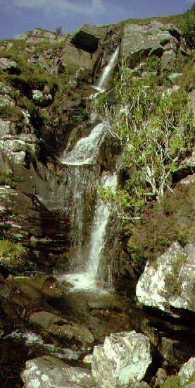 Waterfalls by the ascent path