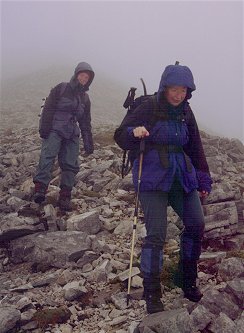 Picking our way down the ridge again