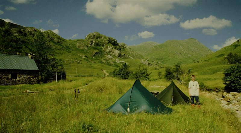 Pitched by the bothy at Corryhully