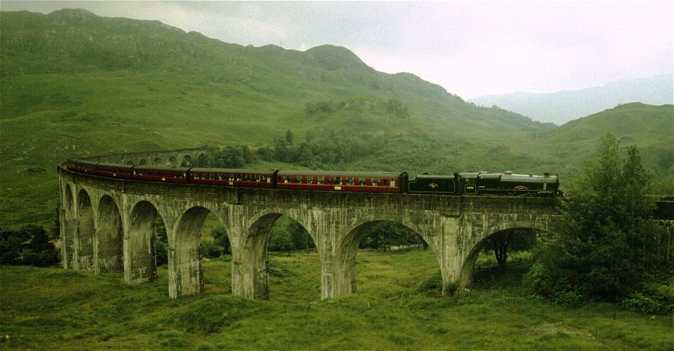 Back where we started with the steam train on Glenfinnan Viaduct