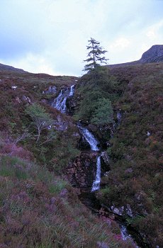 Waterfall on the descent path