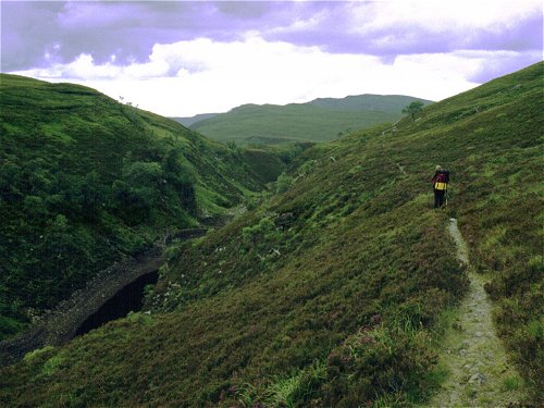 A real path above Allt nan Caorach