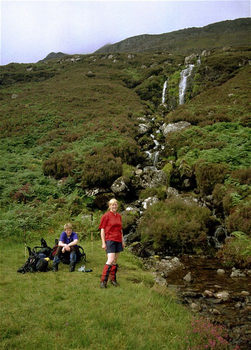 The waterfall towards the end of the path