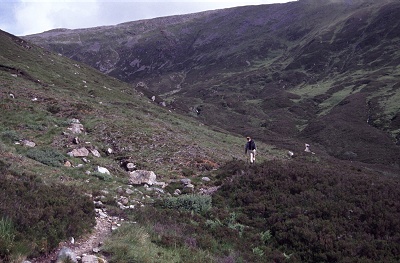Climbing towards Am Bodach