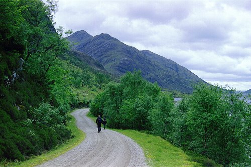 Walking down Loch Shiel