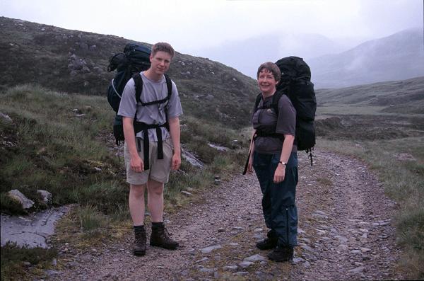 Angela and Andrew packed and ready to start