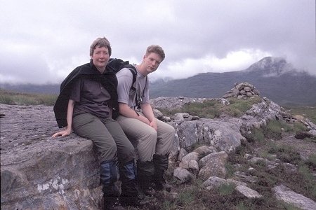 Beside the Cairn marking the high point on the path to Lairig Leacach
