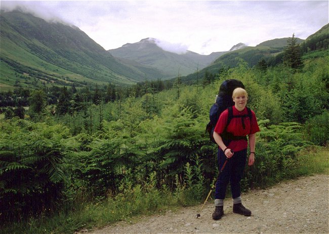 Starting on the forest track in Glen Nevis