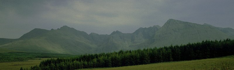 Cuillin Ridge from Glen Brittle road
