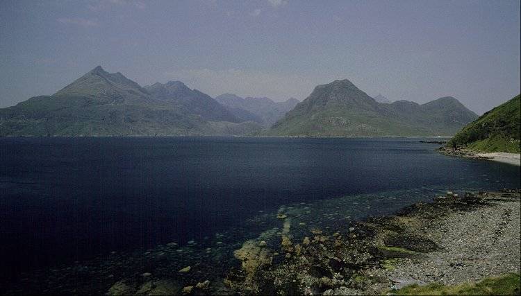 The Cuillin seen from the coastal path