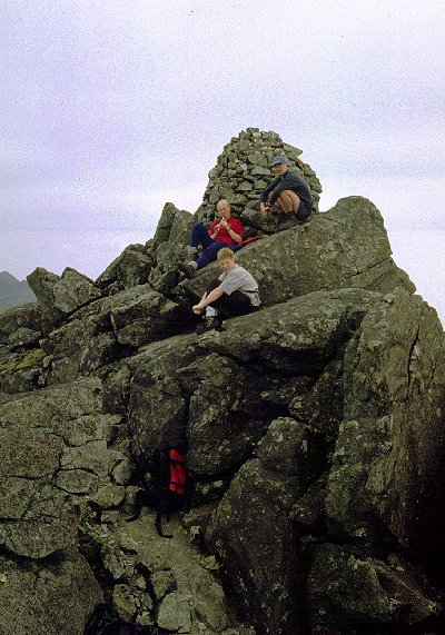 The summit cairn of Sgurr nan Eag