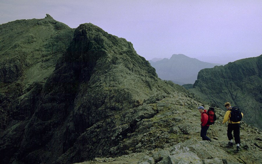 The final section of ridge leading to the In pin