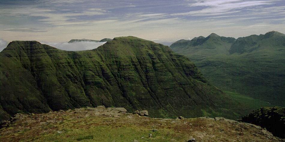Beinn Dearg and Liathach from Beinn Alligin