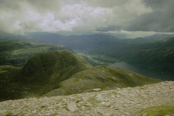 View down the south ridge