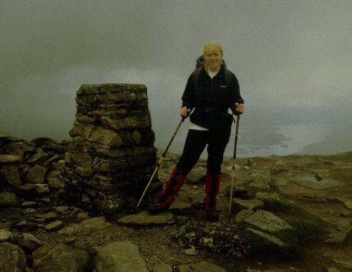 By the summit, Loch Maree behind