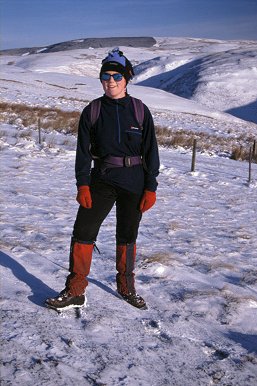 Susan on Clennel Street, Alwinton, New Year's Day