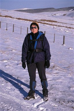 Angela on Clennel Street, Alwinton, New Year's day