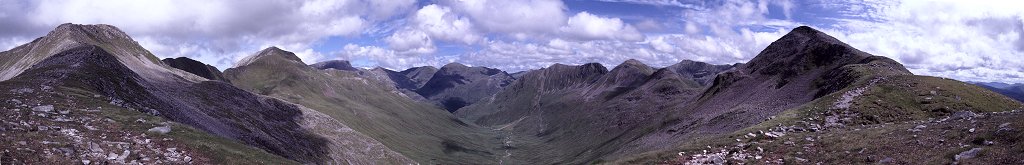 Looking over the Mamores in the summer