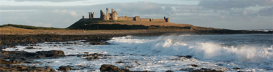 Dunstanburgh Castle on the coast